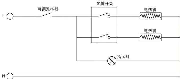 BYT系列防爆熱油汀電器原理圖